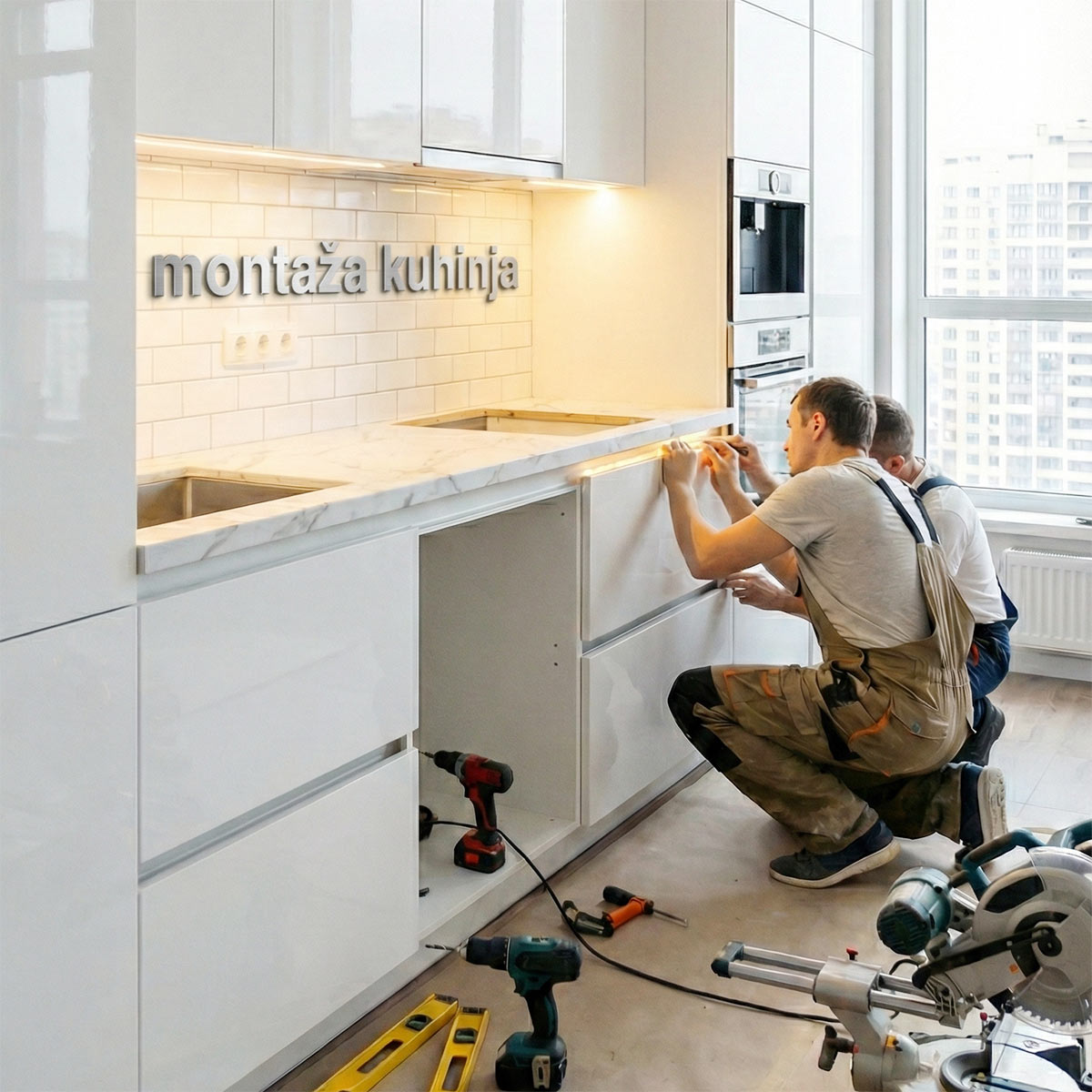 Izrada kuhinja po mjeri Banja Luka – Montaža modernih kuhinjskih elemenata i američkih plakara