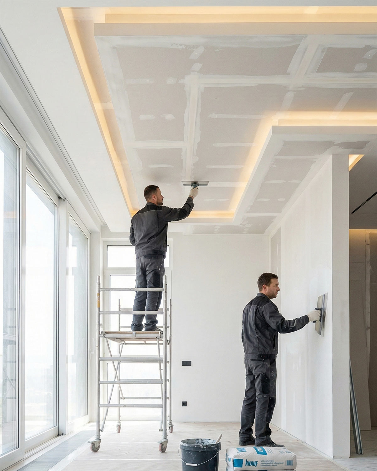 Profesionalni majstori za suhu gradnju Banja Luka – Izrada spuštenog plafona od rigips ploča sa skrivenom rasvjetom